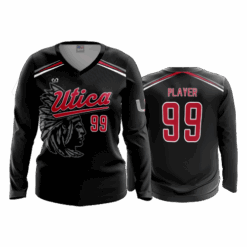 WOMENS V-NECK LONGSLEEVE UTICA-MS-FASTPITCH-1