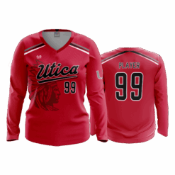WOMENS V-NECK LONGSLEEVE UTICA-MS-FASTPITCH-2