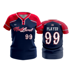 WOMENS 2-BUTTON SCOOP NECK LYCRA MESH NEXT-LEVEL-MINOR-2