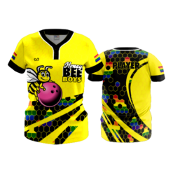 WOMENS 2-BUTTON SCOOP NECK LYCRA MESH HONEY-BEE-BOYS