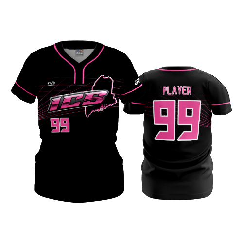 WOMENS 2-BUTTON SCOOP NECK LYCRA MESH ICS-1