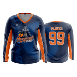 WOMENS V-NECK LONGSLEEVE ORANGECREST-2026