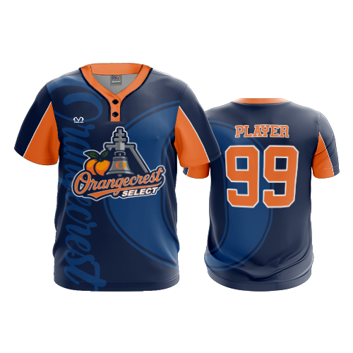 MENS 2-BUTTON SCOOP NECK LYCRA MESH ORANGECREST-2026