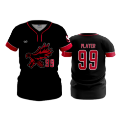 WOMENS 2-BUTTON SCOOP NECK LYCRA MESH LADY-STEELHAWKS-1