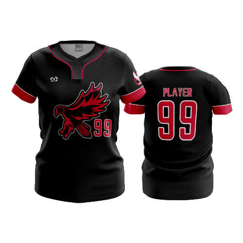 WOMENS NO BUTTON SCOOP NECK LADY-STEELHAWKS-1