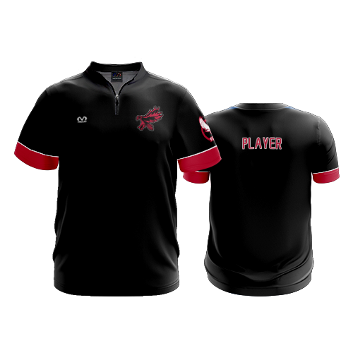 UNISEX 1/4 ZIP MICRO FIBER SHORT SLEEVE LADY-STEELHAWKS-1