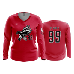 WOMENS V-NECK LONGSLEEVE LADY-STEELHAWKS-2