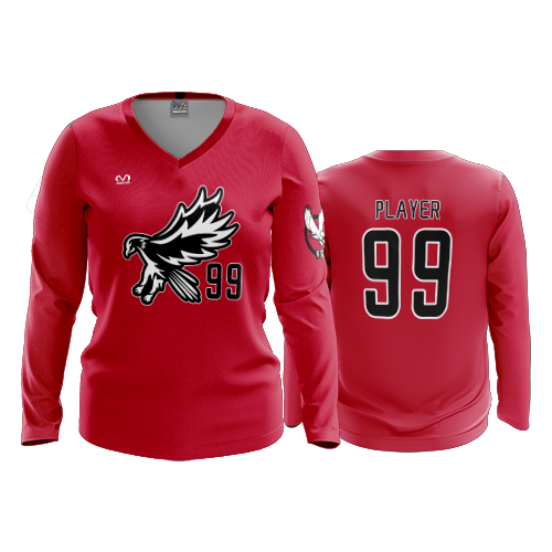 WOMENS V-NECK LONGSLEEVE LADY-STEELHAWKS-2