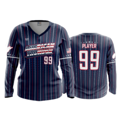 WOMENS V-NECK LONGSLEEVE AMERICAN-THUNDER-1