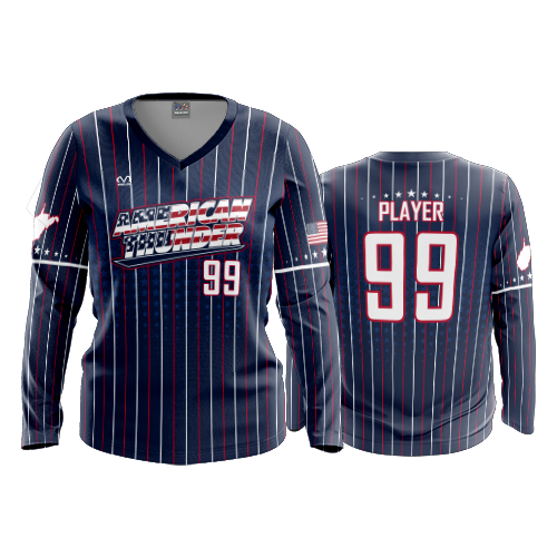 WOMENS V-NECK LONGSLEEVE AMERICAN-THUNDER-1