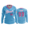 WOMENS V-NECK LONGSLEEVE BEAST-BASEBALL-1