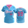 WOMENS 2-BUTTON SCOOP NECK LYCRA MESH BEAST-BASEBALL-1
