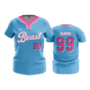 WOMENS NO BUTTON SCOOP NECK BEAST-BASEBALL-1