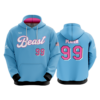 UNISEX FLEECE HOODY BEAST-BASEBALL-1