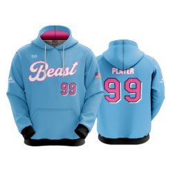 UNISEX FLEECE HOODY BEAST-BASEBALL-1