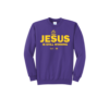 TIGER JESUS PURPLE CREW SWEATSHIRT