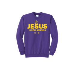 TIGER JESUS PURPLE CREW SWEATSHIRT