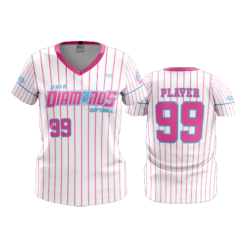 WOMENS V-NECK OHIO-DIAMONDS-PINK-PIN