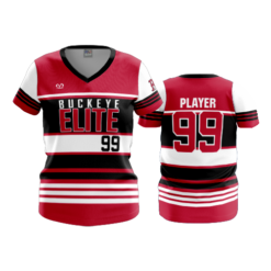 WOMENS V-NECK BUCKEYE-ELITE-BASEBALL-1