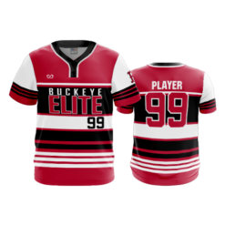 MENS 2-BUTTON SCOOP NECK LYCRA MESH BUCKEYE-ELITE-BASEBALL-1