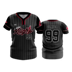 WOMENS 2-BUTTON SCOOP NECK LYCRA MESH LADY-KNIGHTS-1