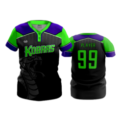 WOMENS 2-BUTTON SCOOP NECK LYCRA MESH KOBRAS-1