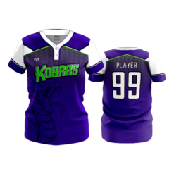 WOMENS 2-BUTTON SCOOP NECK LYCRA MESH KOBRAS-2