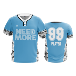 MENS 2-BUTTON SCOOP NECK LYCRA MESH NEED-1-MORE-1