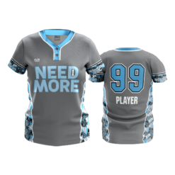 WOMENS 2-BUTTON SCOOP NECK LYCRA MESH NEED-1-MORE-2