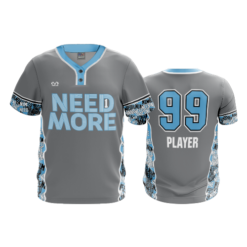 MENS 2-BUTTON SCOOP NECK LYCRA MESH NEED-1-MORE-2