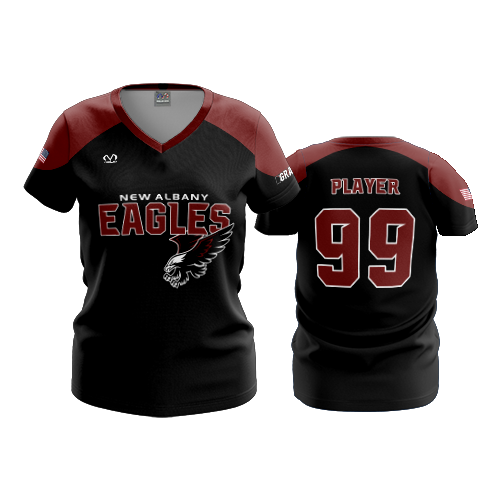 WOMENS V-NECK NEW-ALBANY-EAGLES-14U-GOLD-3