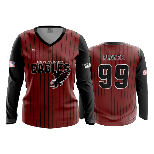 WOMENS V-NECK LONGSLEEVE NEW-ALBANY-GOLD-14U-1