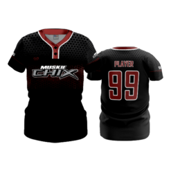 WOMENS 2-BUTTON SCOOP NECK LYCRA MESH MUSKIE-CHIX-1