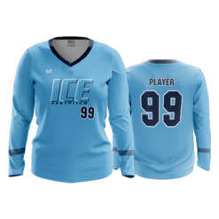 WOMENS V-NECK LONGSLEEVE ICE-FASTPITCH-1