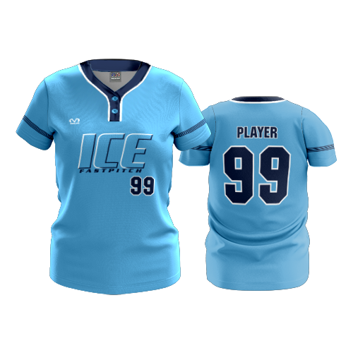 WOMENS 2-BUTTON SCOOP NECK LYCRA MESH ICE-FASTPITCH-1