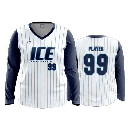 WOMENS V-NECK LONGSLEEVE ICE-FASTPITCH-2