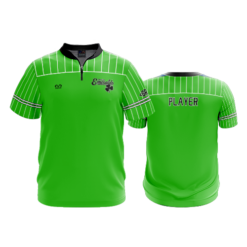 UNISEX 1/4 ZIP MICRO FIBER SHORT SLEEVE OHIO-EMERALDS-1