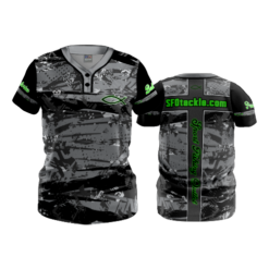 WOMENS 2-BUTTON SCOOP NECK LYCRA MESH SFOTACKLE