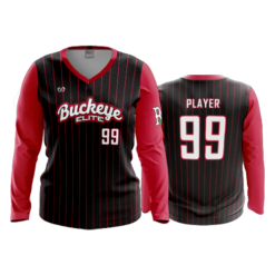 WOMENS V-NECK LONGSLEEVE BUCKEYE-ELITE-PIN-2