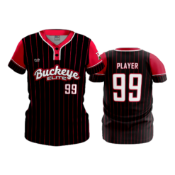 WOMENS 2-BUTTON SCOOP NECK LYCRA MESH BUCKEYE-ELITE-PIN-2