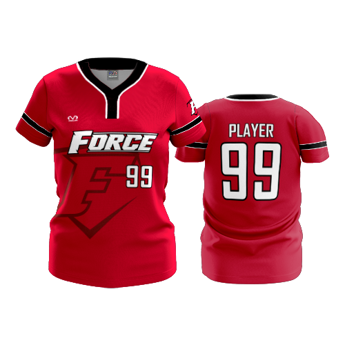 WOMENS 2-BUTTON SCOOP NECK LYCRA MESH CAP-CITY-FORCE-1