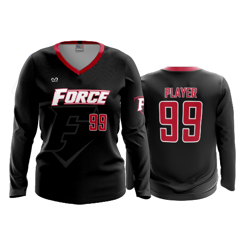 WOMENS V-NECK LONGSLEEVE CAP-CITY-FORCE-2