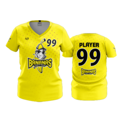 WOMENS V-NECK COEUR-D-ALENE-BANANAS-1