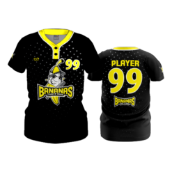 WOMENS 2-BUTTON SCOOP NECK LYCRA MESH COEUR-D-ALENE-BANANAS-2