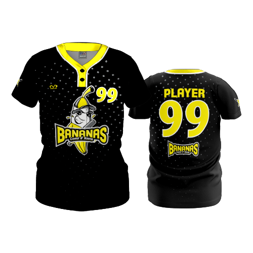 WOMENS 2-BUTTON SCOOP NECK LYCRA MESH COEUR-D-ALENE-BANANAS-2