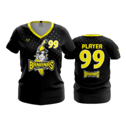 WOMENS V-NECK COEUR-D-ALENE-BANANAS-2