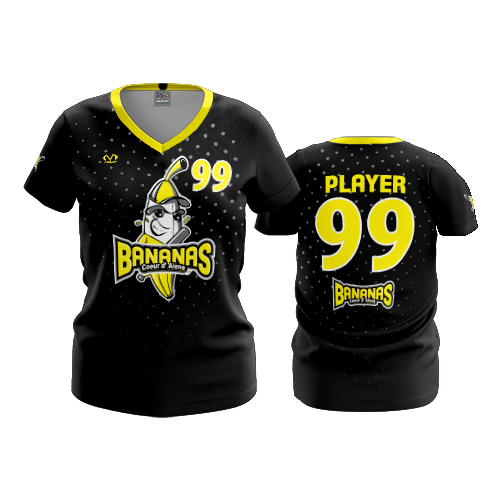 WOMENS V-NECK COEUR-D-ALENE-BANANAS-2