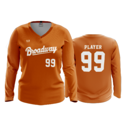 WOMENS V-NECK LONGSLEEVE BROADWAY-BULLETS-1