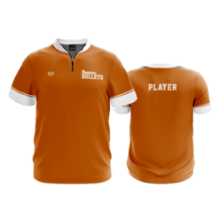 UNISEX 1/4 ZIP MICRO FIBER SHORT SLEEVE BROADWAY-BULLETS-1