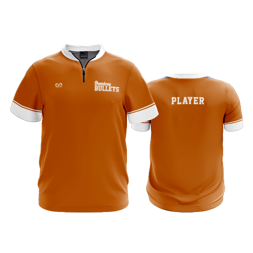 UNISEX 1/4 ZIP MICRO FIBER SHORT SLEEVE BROADWAY-BULLETS-1